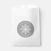 Snowflake-kerstfeestdag Bedankzakje (Voorkant)