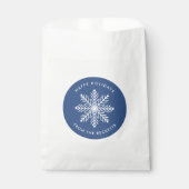 Snowflake-kerstfeestdag Bedankzakje (Voorkant)