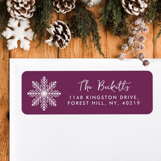 Snowflake-kerstfeestdag Etiket