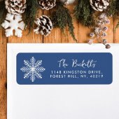 Snowflake-kerstfeestdag Etiket