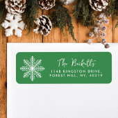 Snowflake-kerstfeestdag Etiket