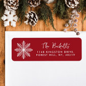 Snowflake-kerstfeestdag Etiket