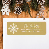 Snowflake-kerstfeestdag Etiket