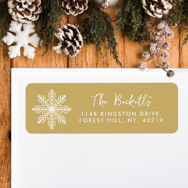 Snowflake-kerstfeestdag Etiket