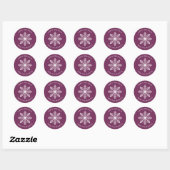 Snowflake-kerstfeestdag Ronde Sticker (Vel)