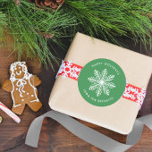 Snowflake-kerstfeestdag Ronde Sticker