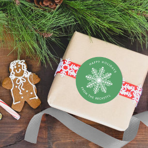 Snowflake-kerstfeestdag Ronde Sticker