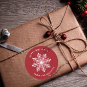 Snowflake-kerstfeestdag Ronde Sticker