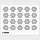 Snowflake-kerstfeestdag Ronde Sticker (Vel)