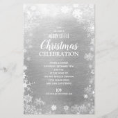 Snowflake kerstfeestdag Silver Budget nodigt uit (Voorkant)