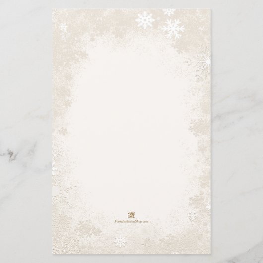 Snowflake kerstfeestdagen (Achterkant)