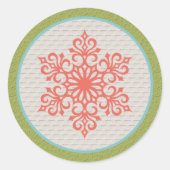 Snowflake kerstfeestdagen Envelopzegels Ronde Sticker (Voorkant)