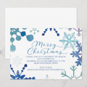 Snowflake-kerstfeestdagen Kaart (Voorkant / Achterkant)