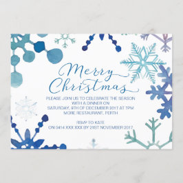 Snowflake-kerstfeestdagen Kaart