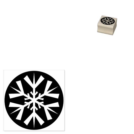 Snowflake kerstfeestkaart voor kunstwerk rubberstempel (Gestempeld)