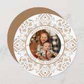 Snowflake-kerstfoto Feestdagenkaart (Voorkant / Achterkant)