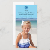 Snowflake-kerstfotokaart Feestdagenkaart (Voorkant / Achterkant)