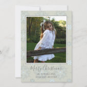 Snowflake kerstfotokaart Winter 1 Foto Feestdagenkaart (Voorkant)