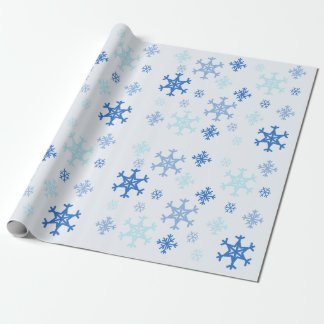 Snowflake kerstinpakpapier - Licht blauw Cadeaupapier