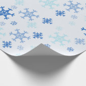 Snowflake kerstinpakpapier - Licht blauw Cadeaupapier (Hoek)