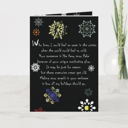 Snowflake-kerstkaart Bedankkaart (Voorkant)