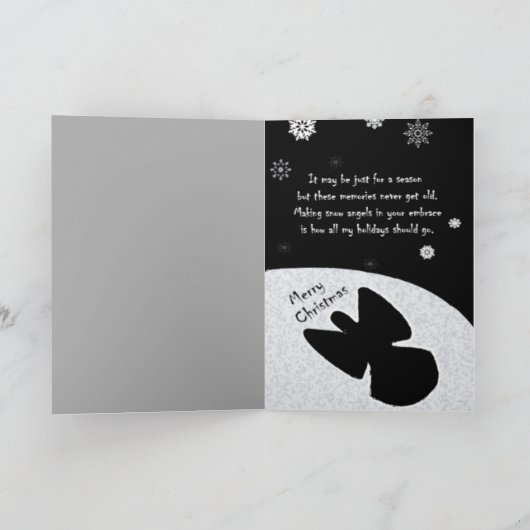 Snowflake-kerstkaart Bedankkaart (Binnen)