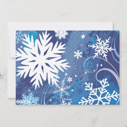 SNOWFLAKE Kerstkaart voor familie foto (Achterkant)