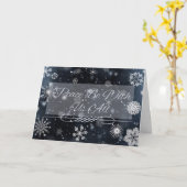 Snowflake kerstkaarten kaart (Gele Bloem)