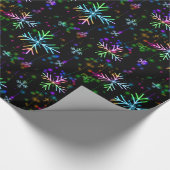 Snowflake-kerstlampje Neon Cadeaupapier (Hoek)