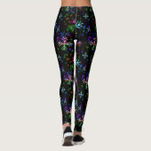Snowflake-kerstlampje Neon Leggings (Achterkant)