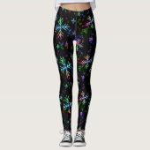 Snowflake-kerstlampje Neon Leggings (Voorkant)