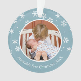 Snowflake Kerstmis 2 Foto aangepast Ornament