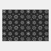 Snowflake Kerstmis [Black White Grey] Wrapping Pa Inpakpapier Vel (Voorkant 2)
