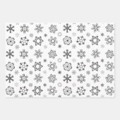 Snowflake Kerstmis [Black White Grey] Wrapping Pa Inpakpapier Vel (Voorkant)