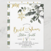 Snowflake Kerstmis Bridal Shower Uitnodiging (Voorkant / Achterkant)