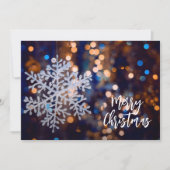 Snowflake Kerstmis Feestdagenkaart (Voorkant)