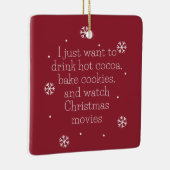 Snowflake Kerstmis Keramisch Ornament (Rechts)