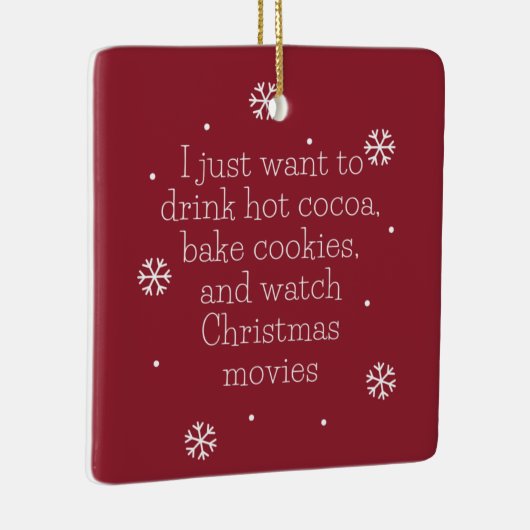 Snowflake Kerstmis Keramisch Ornament (Rechts)