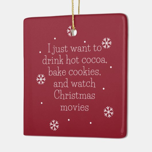 Snowflake Kerstmis Keramisch Ornament (Links)