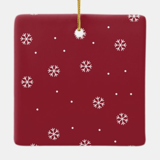 Snowflake Kerstmis Keramisch Ornament (Achterkant)