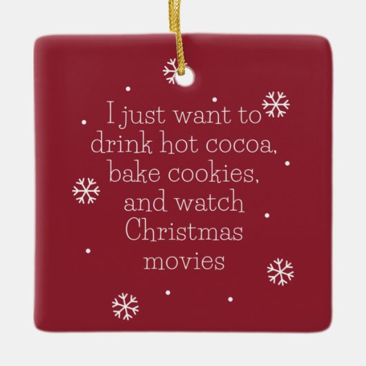 Snowflake Kerstmis Keramisch Ornament (Voorkant)