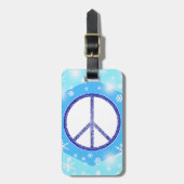 Snowflake kerstmis mooi Cute Winter Peace Bagagelabel (Voorkant verticaal)