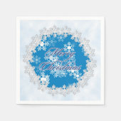 Snowflake Kerstmis Napkins Servet (Voorkant)
