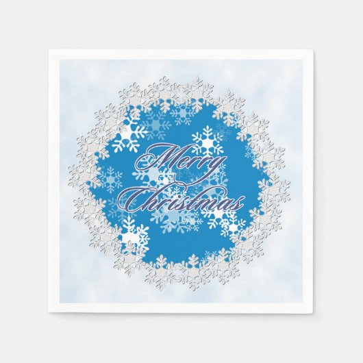 Snowflake Kerstmis Napkins Servet (Voorkant)
