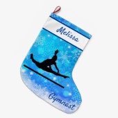 Snowflake kerstmis op de bars grote kerstsok (Voorkant (Hangend))