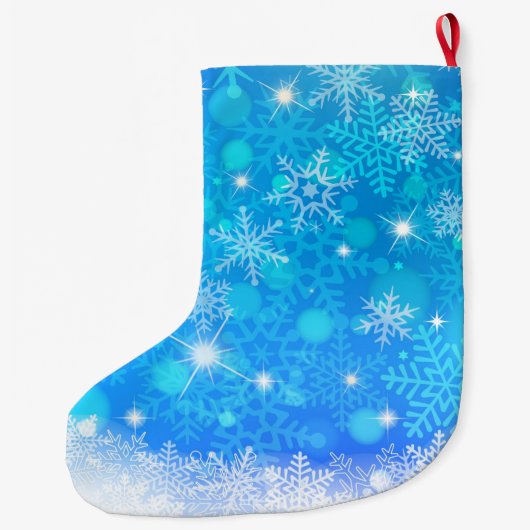 Snowflake kerstmis op de bars grote kerstsok (Achterkant)