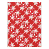 Snowflake kerstmis rood wit patroon tafelkleed (Voorkant)