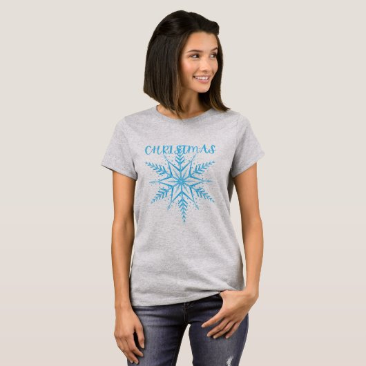 Snowflake Kerstmis T-shirt (Voorkant volledig)