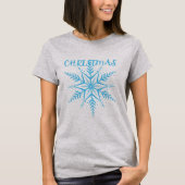 Snowflake Kerstmis T-shirt (Voorkant)