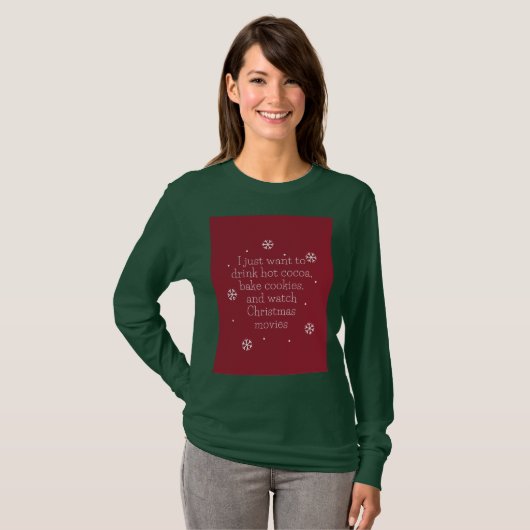 Snowflake Kerstmis T-shirt (Voorkant volledig)